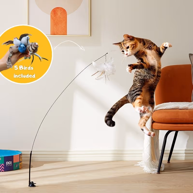Interactive Bird Simulation Cat Toy Set